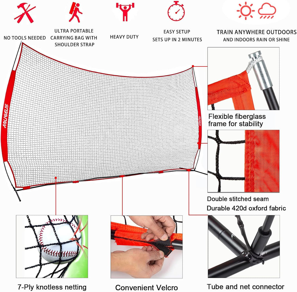 Sports Barrier Net,Sports Net,Barricade Backstop Net,Perfect for Baseball,Softball,Soccer, Basketball,Lacrosse