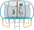 Tranpoline Outdoor 10FT 12FT 14FT 16FT Tranpoline for Kids & Adults,Recreational Tranpoline with Basketball Hoop,Safety Enclosure Net & Ladder