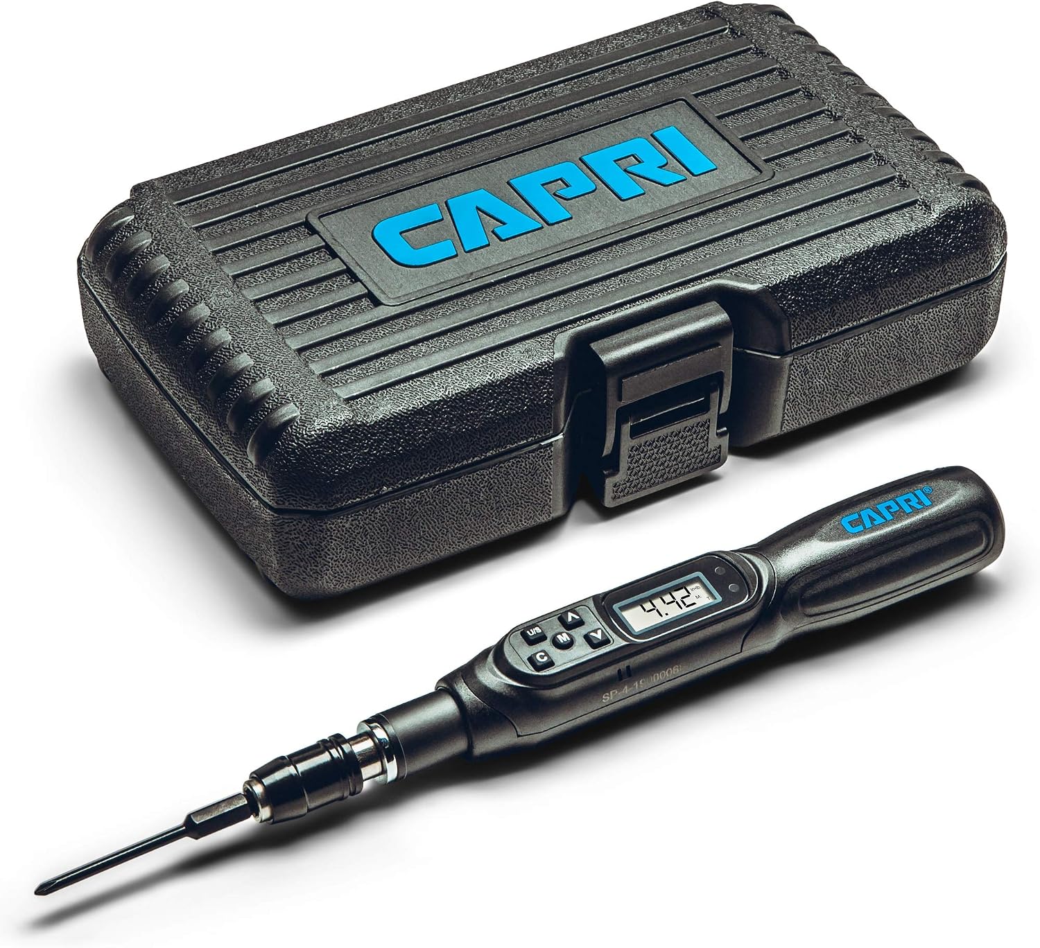 Capri Tools Digital Torque Screwdriver, Dual Direction, 0.44-4.42 in. lbs./5.0-50 cNm/0.51-5.1 kg-cm (CP26000-50)
