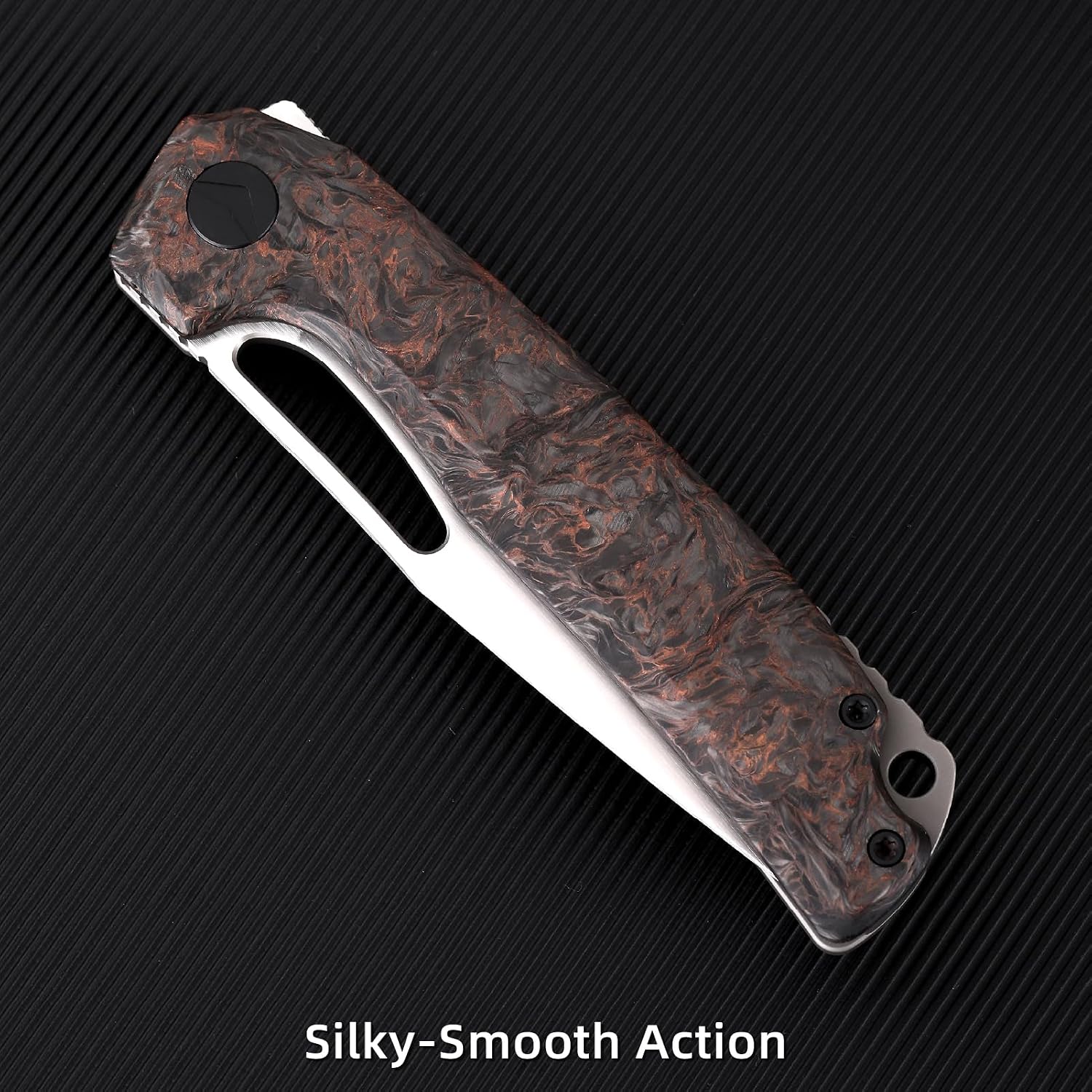 Pocket Knife, 3.5' M390 Blade Folding Knife Hunting Knife Survival Knife with Pocket Clip, EDC Knives for Hunting Camping Survival Outdoor Fishing Hiking (Copper&Grey)