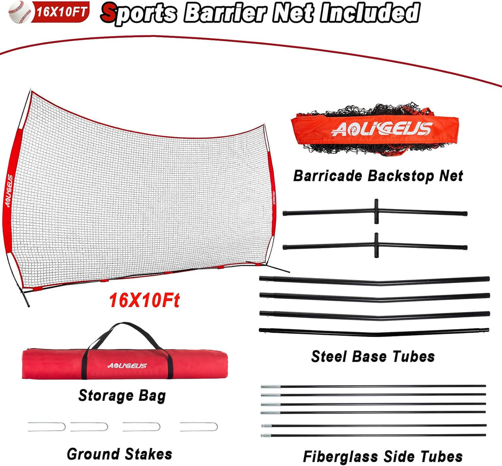 Sports Barrier Net,Sports Net,Barricade Backstop Net,Perfect for Baseball,Softball,Soccer, Basketball,Lacrosse