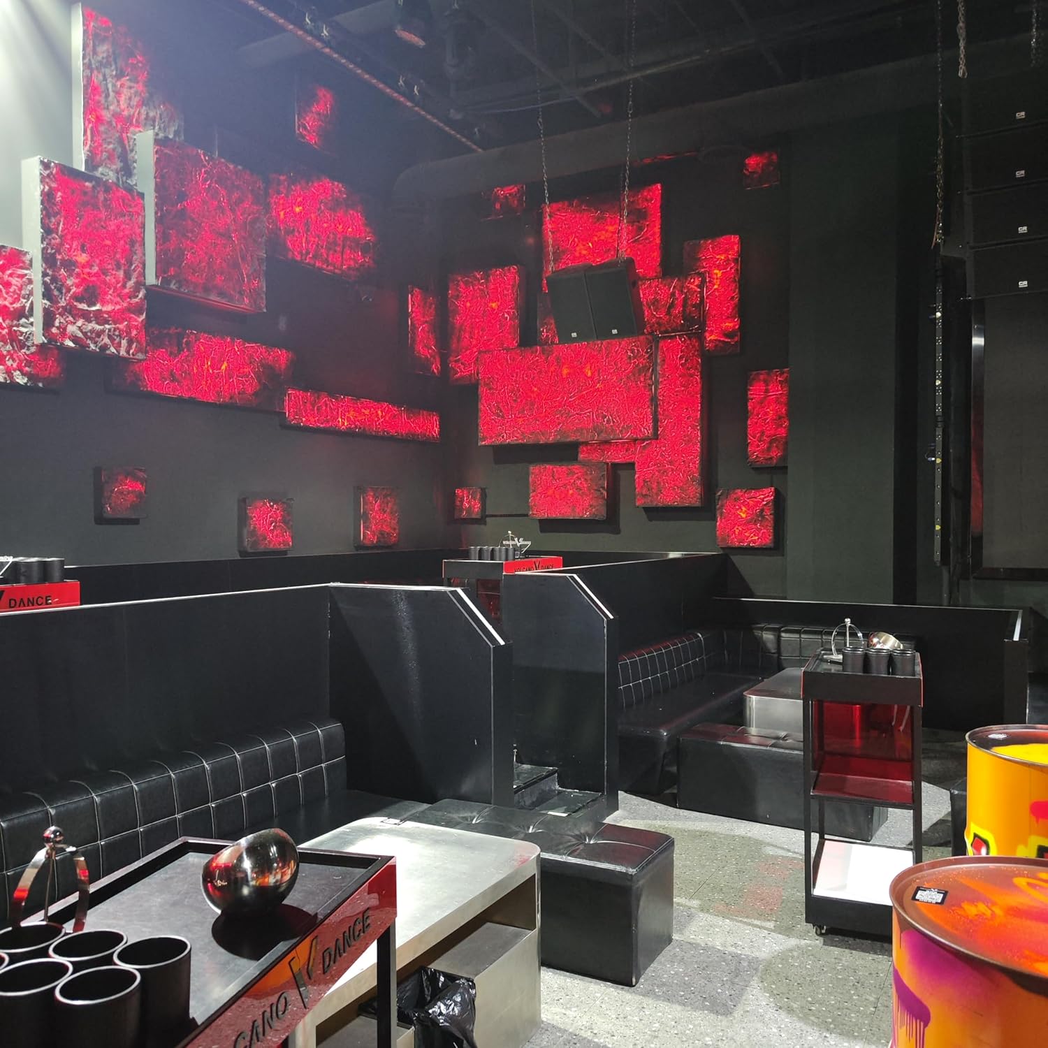 Translucent Volcanic Rock Texture 3D Wall Panels, FRP Imitation Stone, Black, Pack of 4 Tiles