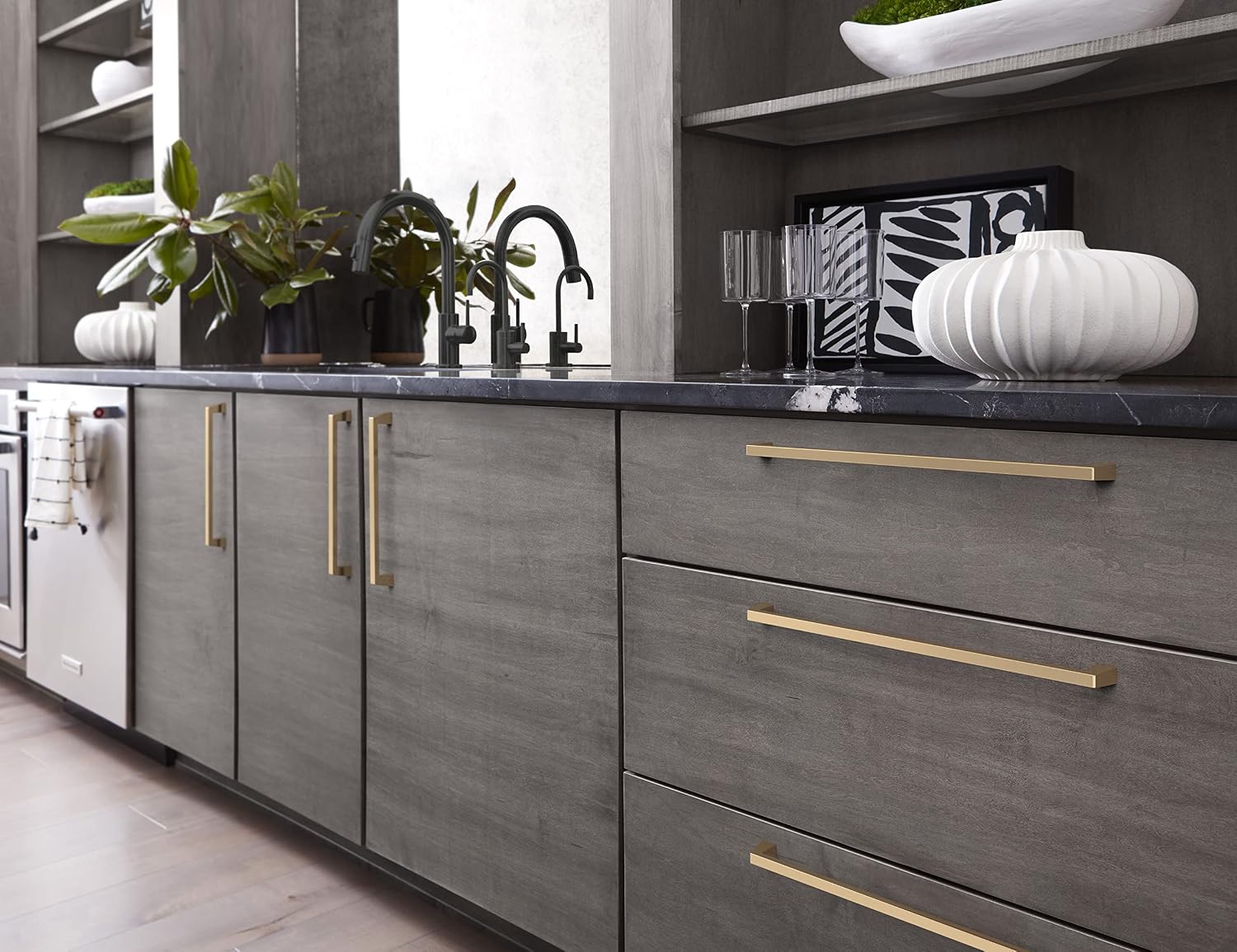 Amerock | Oversized Cabinet Hardware/Appliance Handle Pull | Champagne Bronze |18 in (457 mm) Center-to-Center Drawer Pull | Blackrock | Kitchen and Bath Hardware | Furniture Hardware