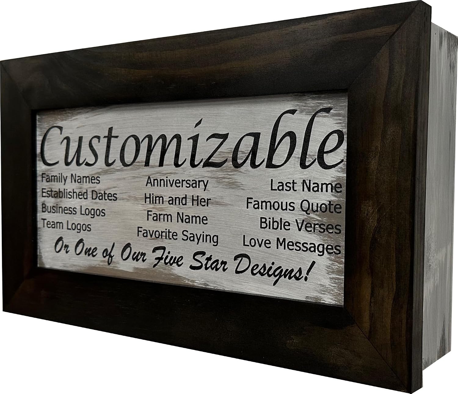 Bellewood Designs Customizable Gun Cabinet Wall Decoration - Personalized Gun Safe To Securely Store Your Gun In Plain Sight