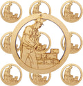 10PK Personalized Brick and Stone Mason Ornament