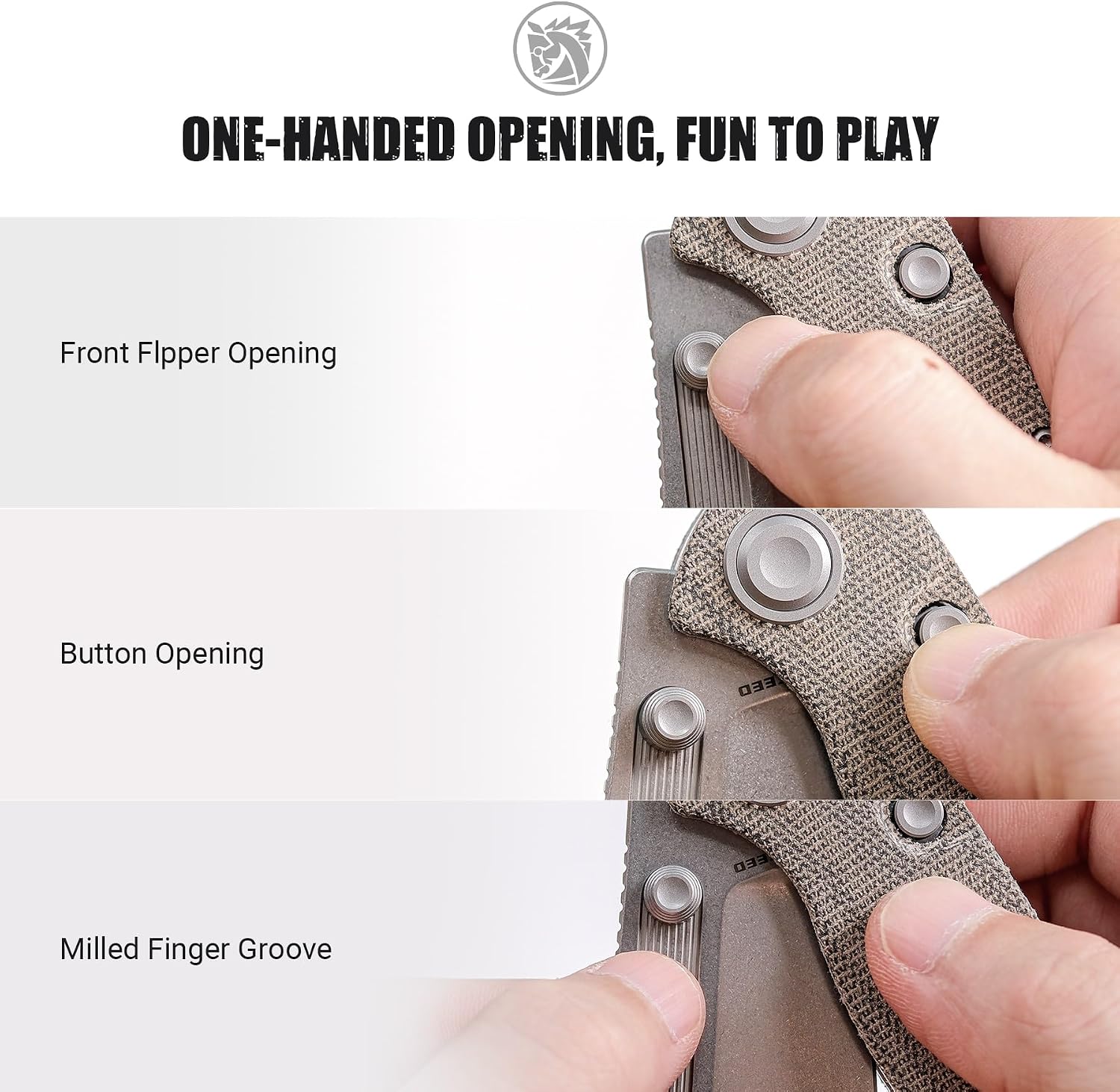 Vosteed Naga EDC Folding Pocket Knife - 3.47' S35VN Stonewash Blade, Clip Point - Top Liner Lock, Green Norplex UltreX™ Micarta Handle - Hunting, Fishing Knives - A3902