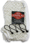 Velocity Heavy Duty Black & White Lacrosse Net - Fits 6'x6'x7' Goals - Weatherproof, UV Resistant 1000D High-Strength Polyester - Comes with 100+ Feet of Lacing Cord and 4 Quick Ties