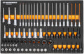 GEARWRENCH 74 Piece 1/4', 3/8', 1/2' Drive Metric Bit Socket Set in Foam Storage Tray - GWMSBSKCBMM