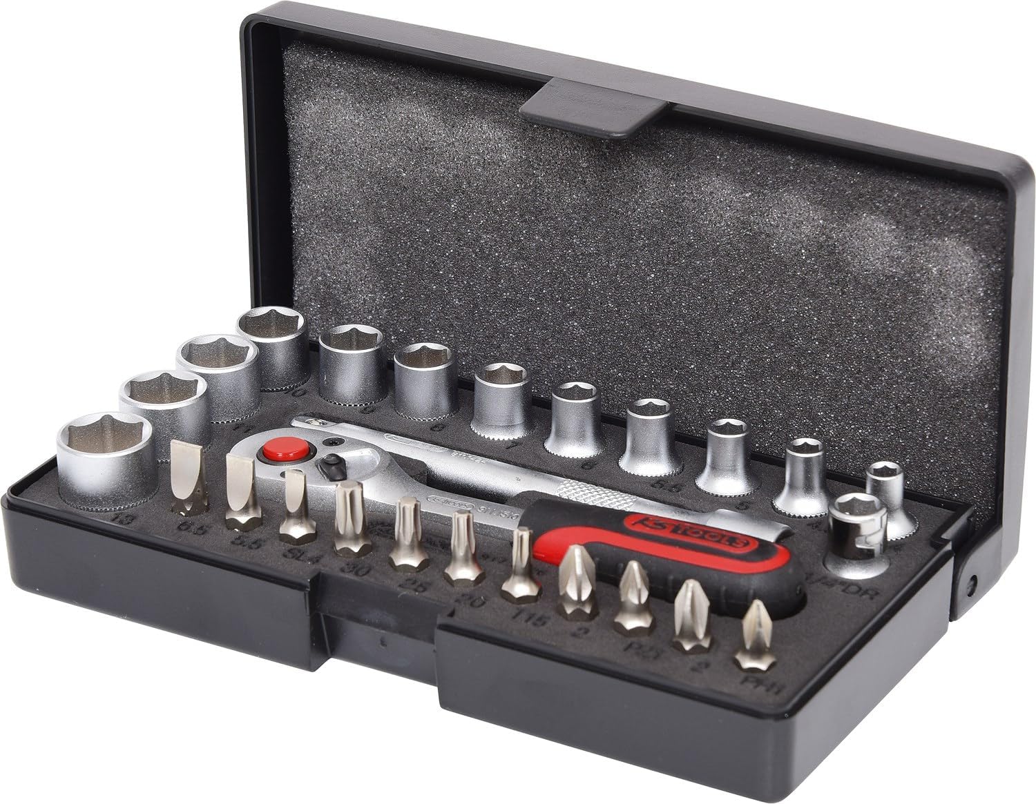 SK Hand Tool 1/4' Socket Set, 26 Pcs