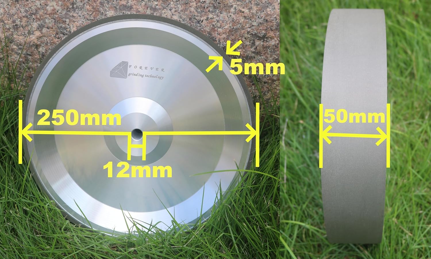 Resin Diamond Grinding Wheel for Tormek T8/T7 Grinder for Sharpening and Polishing Knives, D250 * T50 * H12 * X5 mm, 80-10000 Grit (1µm,10000 Grit)