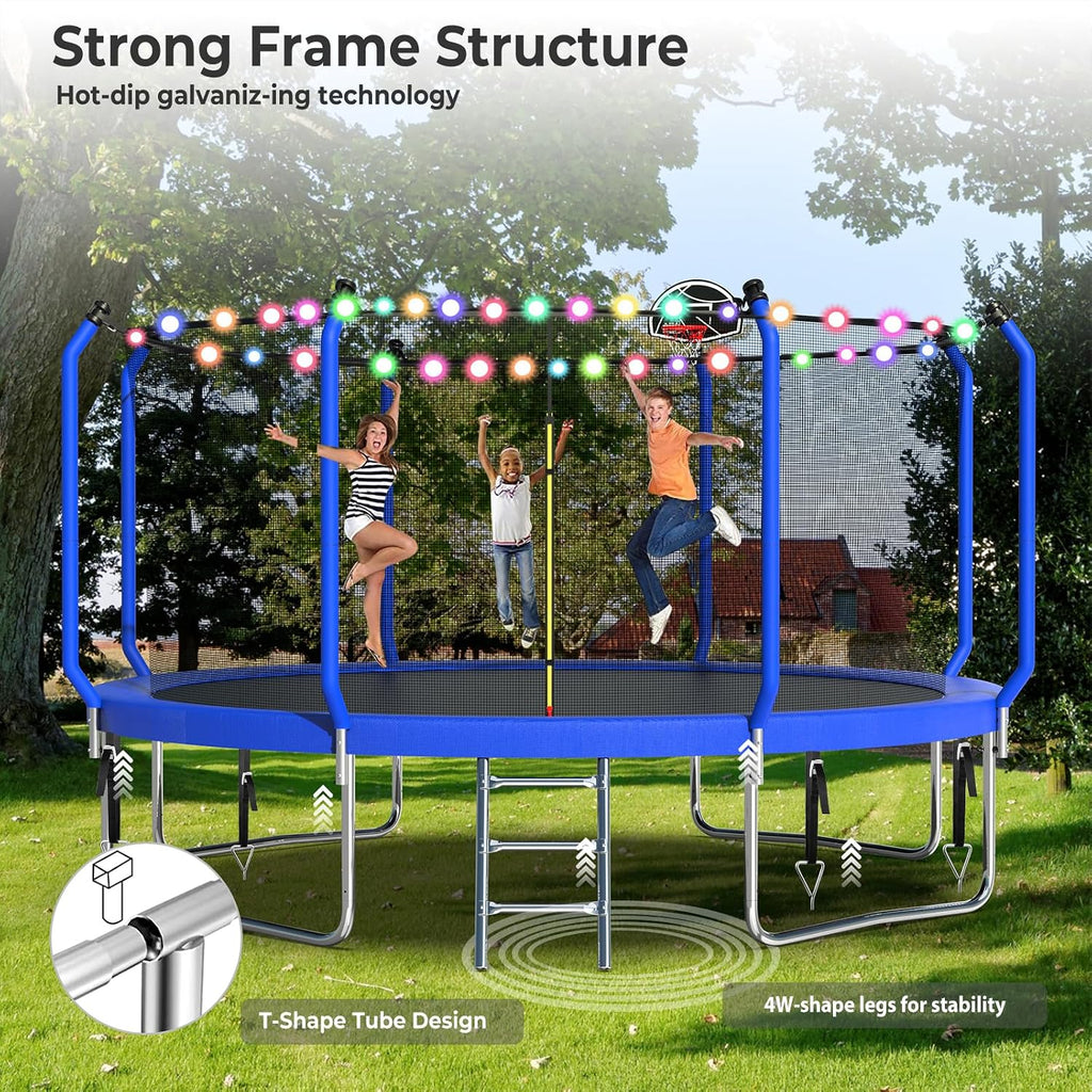 Lyromix Upgraded 16FT Trampoline for Kids and Adults