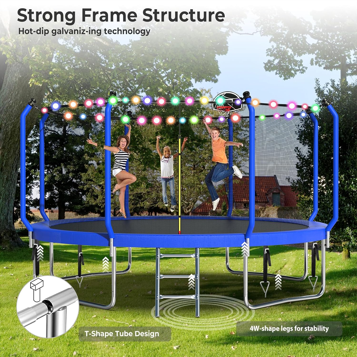 Lyromix Upgraded 16FT Trampoline for Kids and Adults