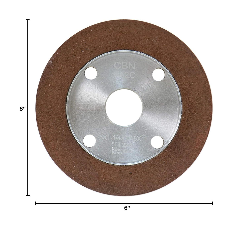 Shars 6 x 3/4 x 1-1/4 x 1/16 x 3/4 6A2C CBN Plain Cup Wheel 150 Grit New 504-2218 S|