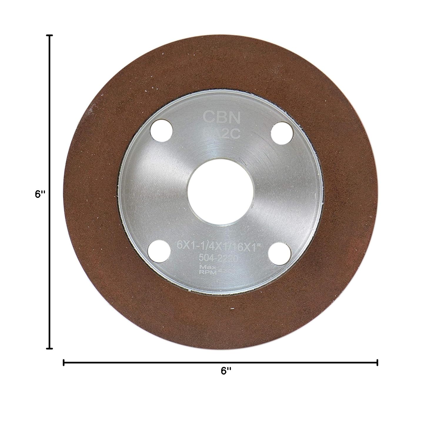 Shars 6 x 3/4 x 1-1/4 x 1/16 x 3/4 6A2C CBN Plain Cup Wheel 150 Grit New 504-2218 S|