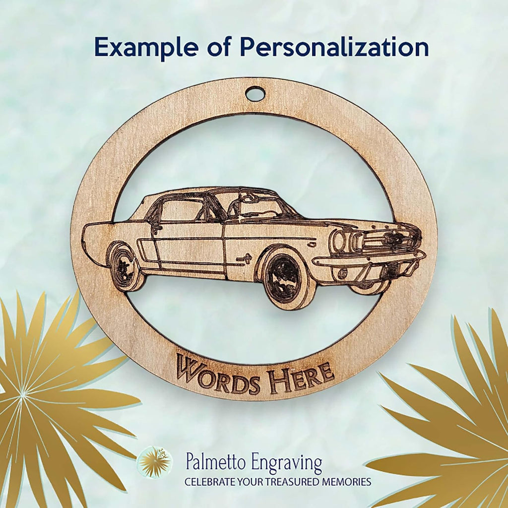 10PK Personalized Classic Mustang Ornament for Christmas Tree, Muscle Car Christmas Ornaments, Vintage Classic Car Christmas Ornament, Unique Automobile Xmas Decorations