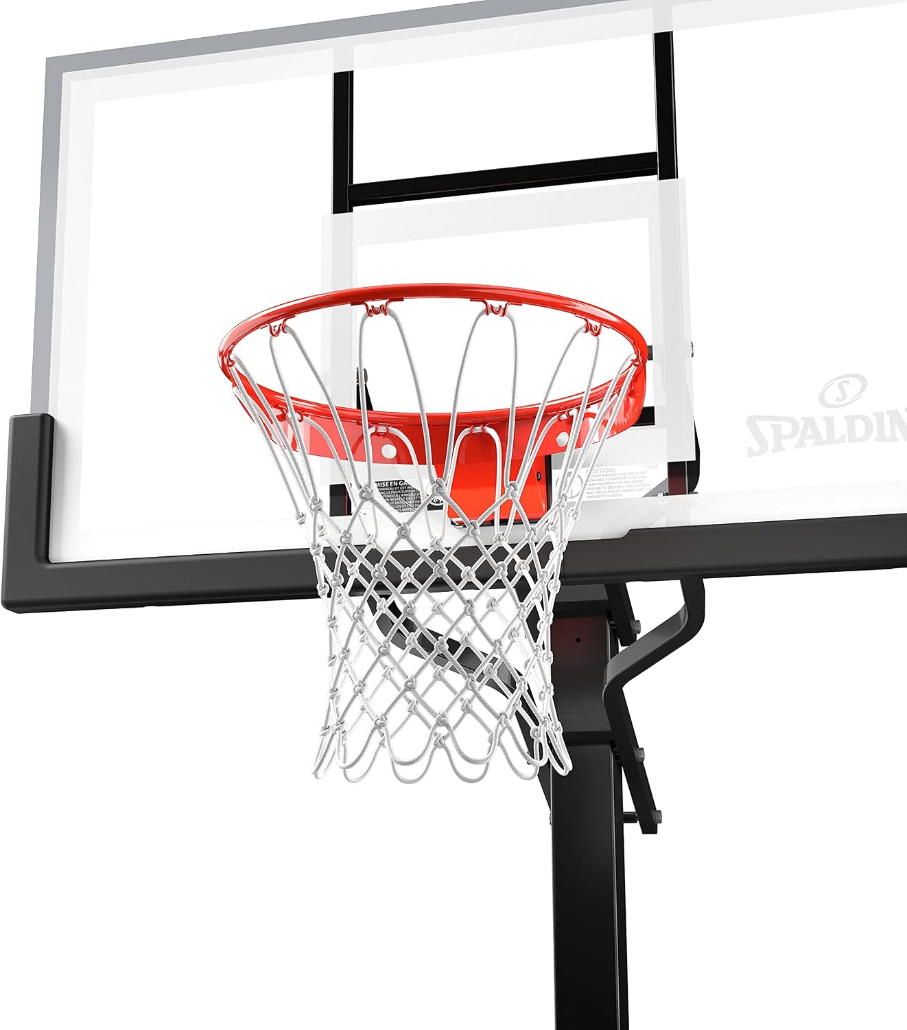Spalding Ultimate Hybrid Portable Basketball Hoop | Adjustable Height from 7.5' to 10' in Infinite Increments | Arena Slam Breakaway Rim
