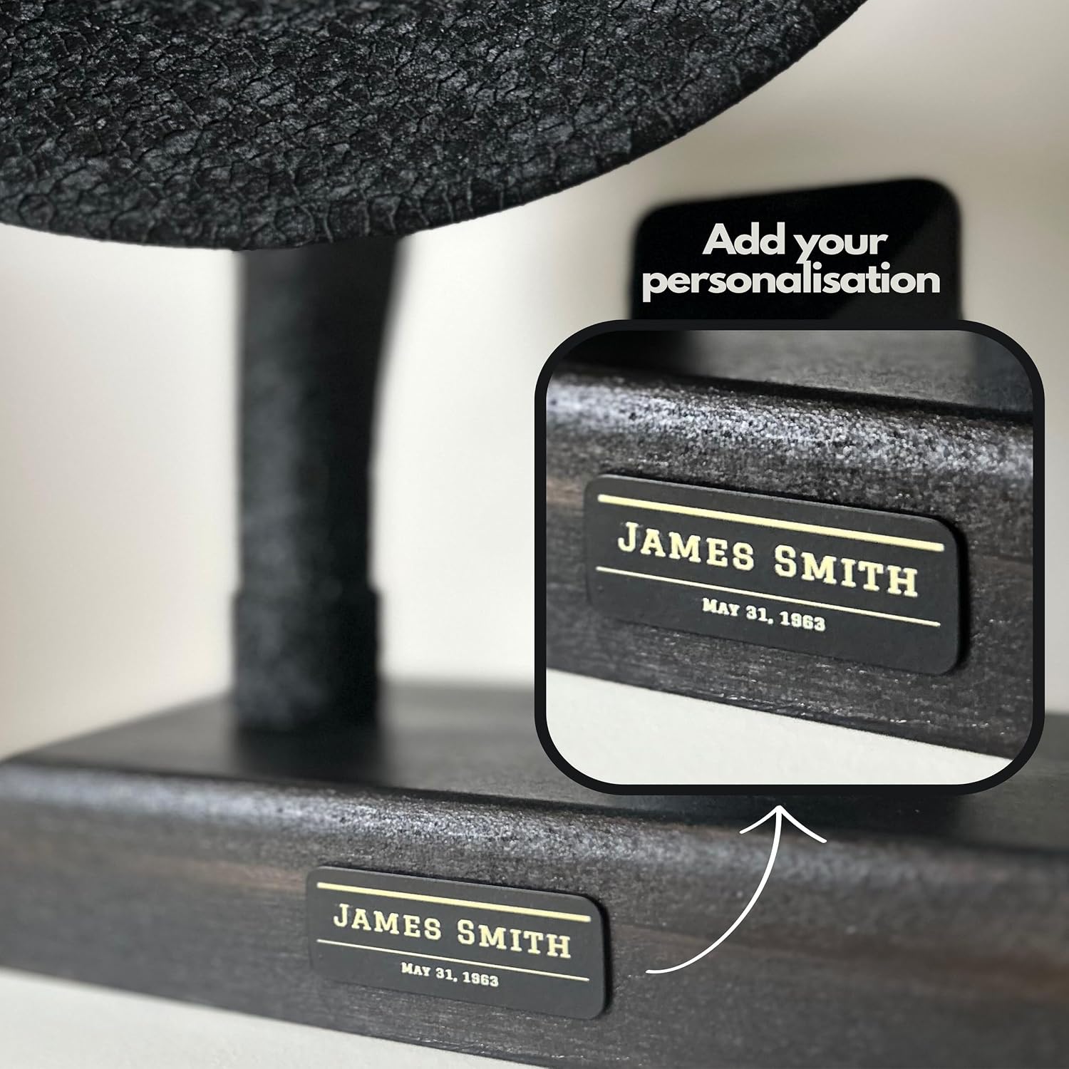 Handmade Acoustic Phone Speaker, Gramophone Phone Amplifier, Vintage Passive Speaker for Home Decor, Office Furniture Gift, Unique Handmade Smart Phone Dock - 17' Dark Walnut & Aged Carbon