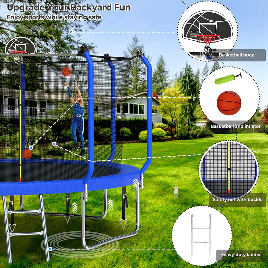 Lyromix Upgraded 16FT Trampoline for Kids and Adults