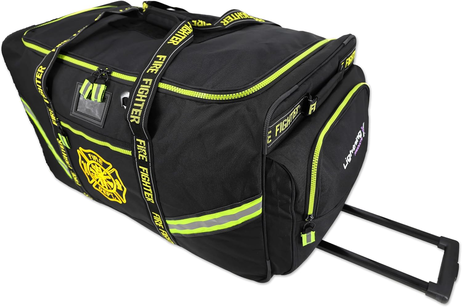 Lightning X Premium Rolling Firefighter Turnout Bunker Gear Bag w/Wheels, Retractable Handle, Fully Molded 3 Colors