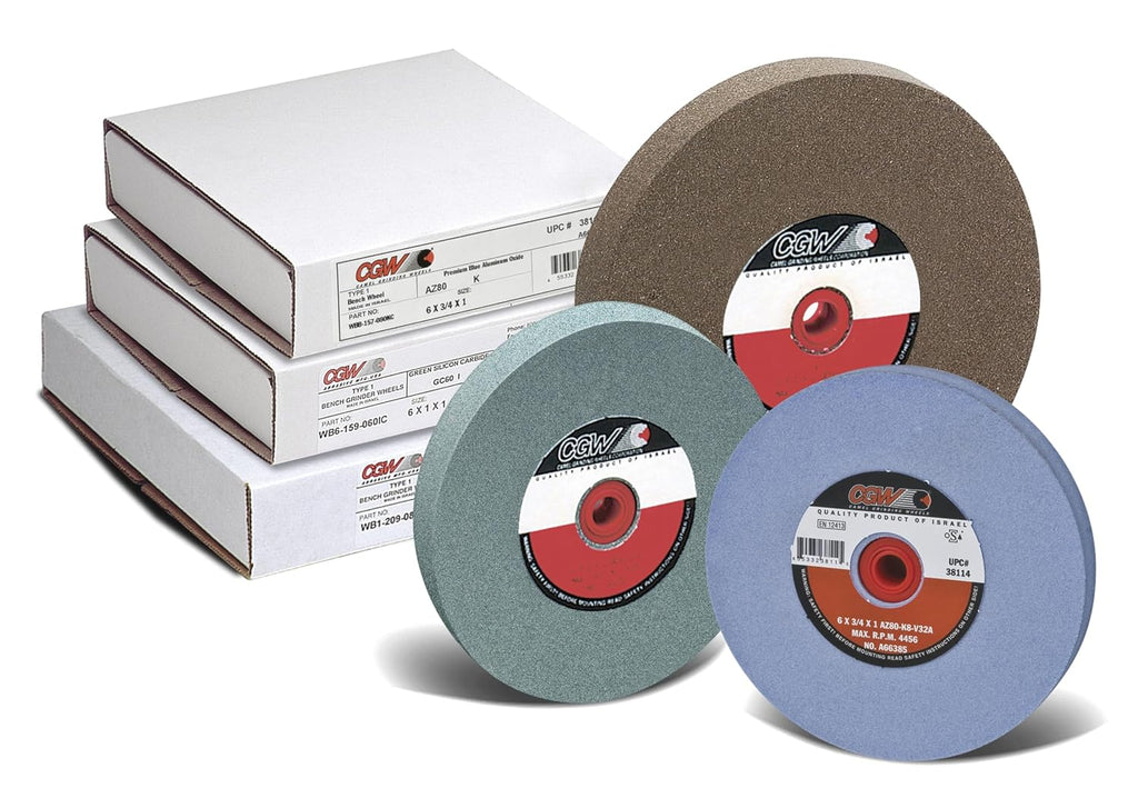 CGW Abrasives 12X2X11/2-11/4 T1 GC60IV Green Silicon Carbide Vitrified Bench and Pedastal Wheels Type 1 - Wheel 1 Pack