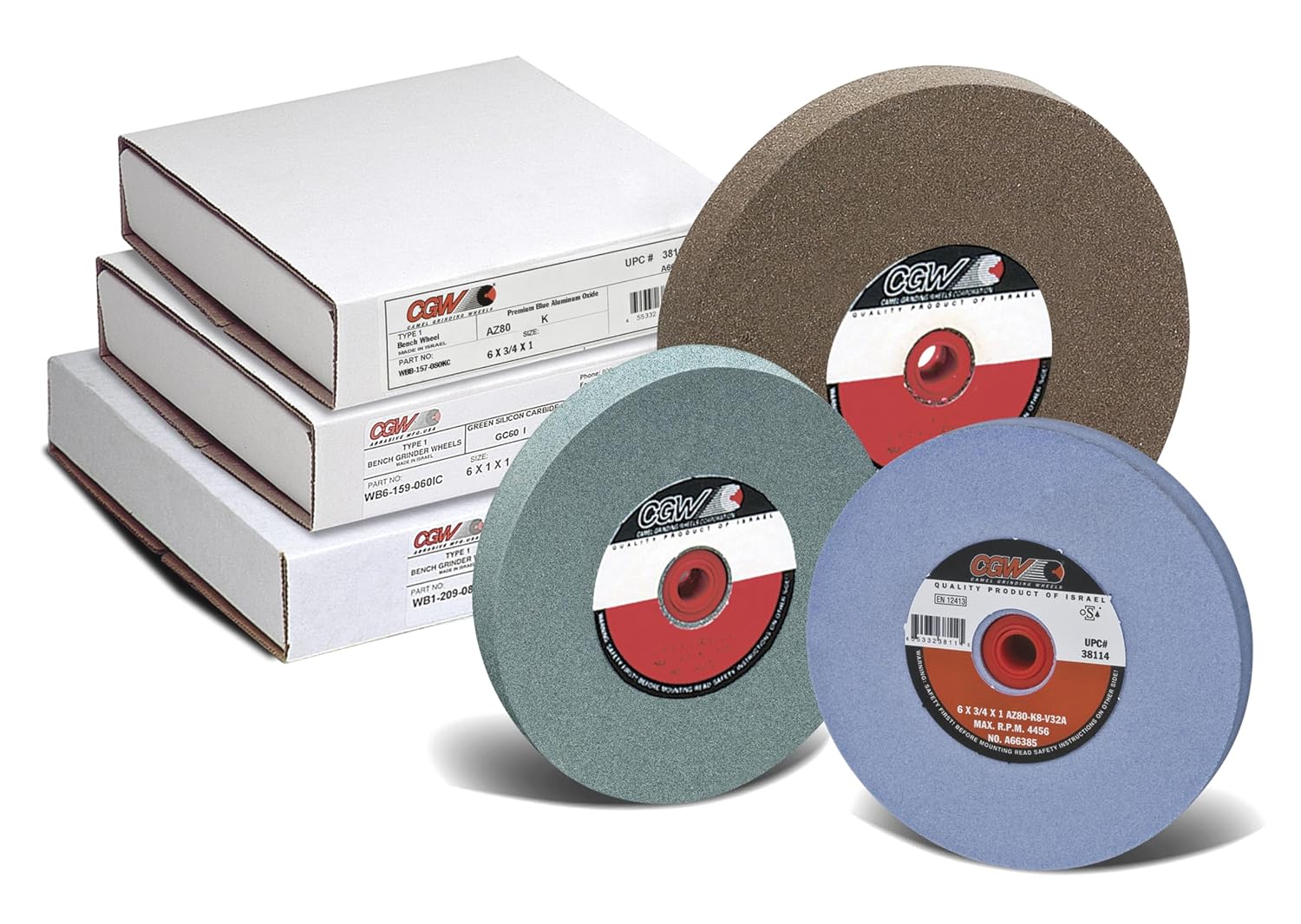 CGW Abrasives 10X11/2X11/4 T1 GC60IV Green Silicon Carbide Vitrified Bench and Pedastal Wheels Type 1 - Wheel 1 Pack