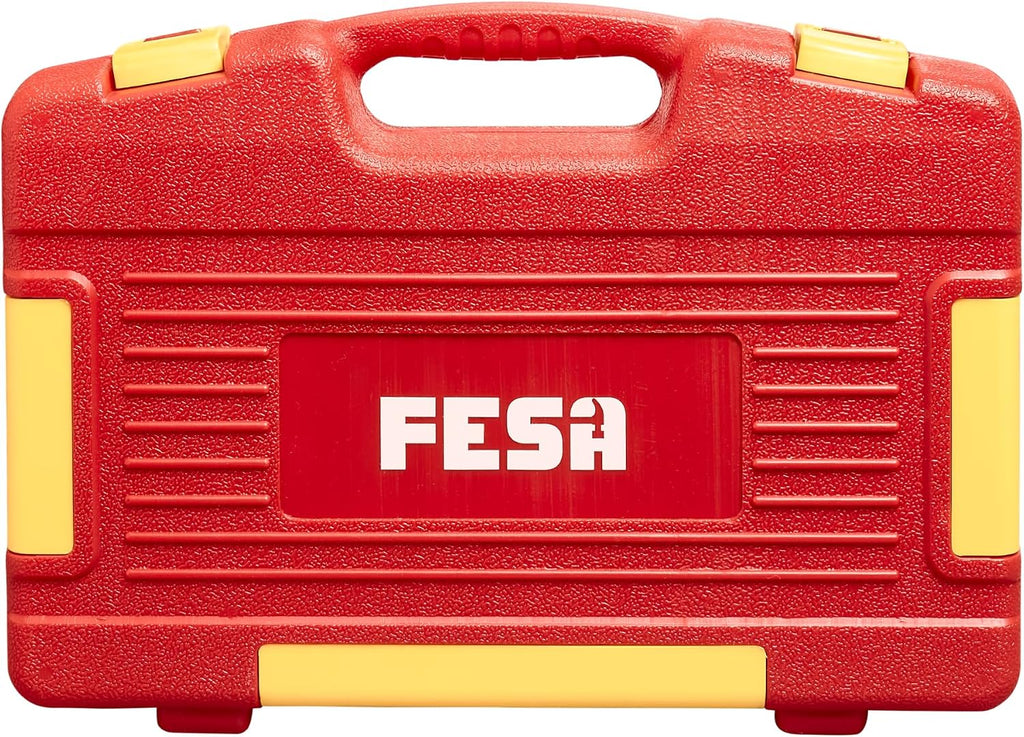FESA Electrician Insulated Socket Set - 1000V 20-Piece Professional Insulated Ratchet & Socket Wrench Set (1/4' Drive) w/ 2 Extensions & 5 Hex Bits - 1000 Volt Tools for Electricians
