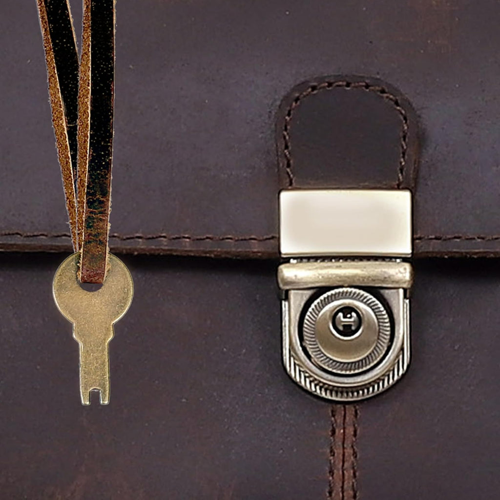 HLC Vintage Leather Briefcase Doctor Bag - Real Leather Briefcase - Style Handbag - Italian Handmade Medical Bag