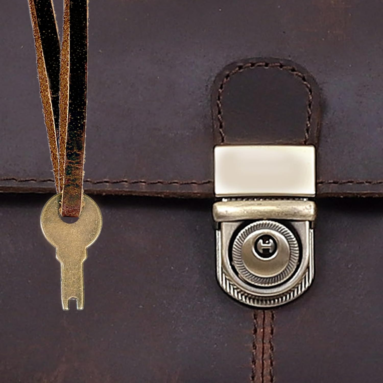 HLC Vintage Leather Briefcase Doctor Bag - Real Leather Briefcase - Style Handbag - Italian Handmade Medical Bag