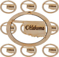 10PK Personalized Oklahoma Ornaments for Christmas Tree, Sooner State Keepsakes, Decorations and Souvenirs
