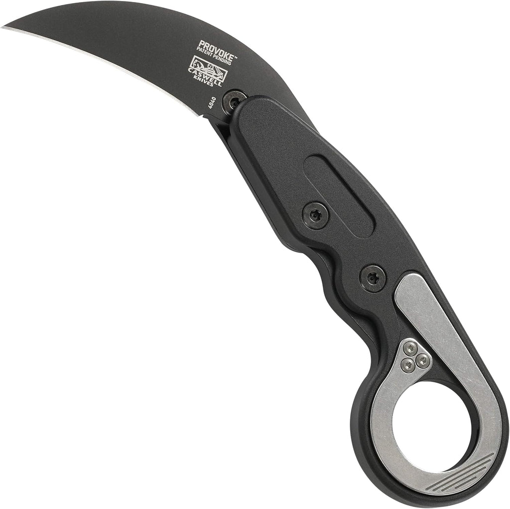 CRKT Provoke Folding Knife with Kinematic: Morphing Karambit, D2 Plain Edge Blade, Aluminum Handle, Pocket Clip, 4040
