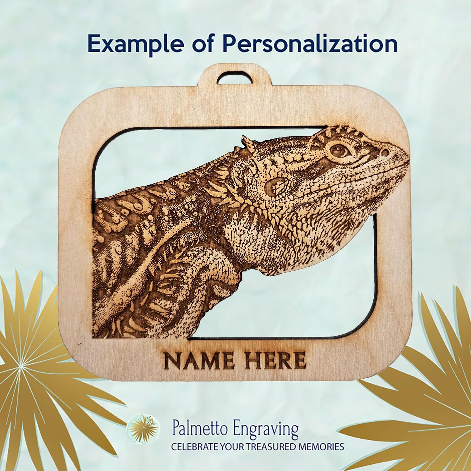 10PK Personalized Bearded Dragon Christmas Ornament, Unique Bearded Dragon Themed Gifts for Reptile Lovers, Exotic Pet Christmas Decorations, Handmade in The USA
