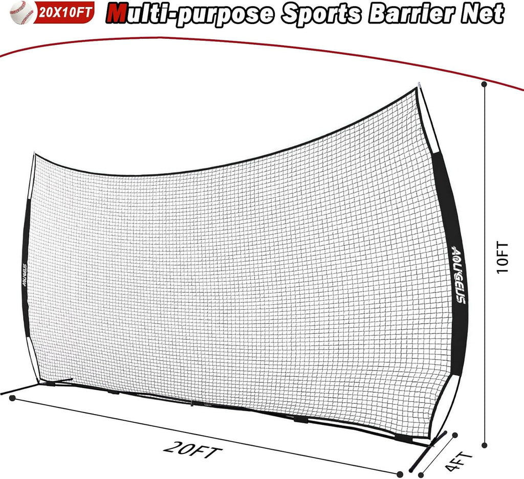 Sports Barrier Net,Sports Net,Barricade Backstop Net,Perfect for Baseball,Softball,Soccer, Basketball,Lacrosse