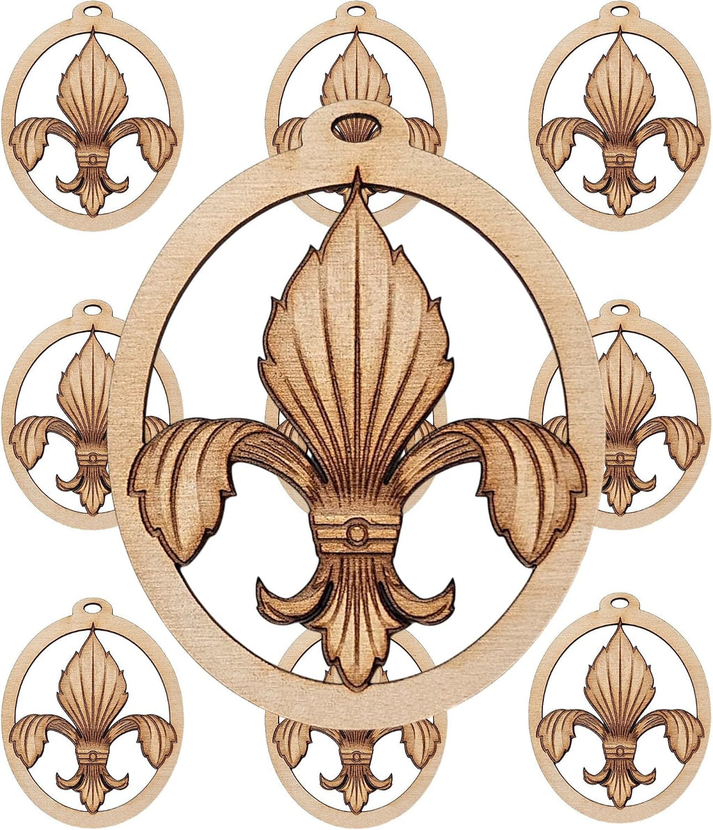 10PK Fleur de Lis Ornaments, Personalized Mardi Gras Decorations, Louisiana Gifts, New Orleans Wedding Favors, New Orleans Themed Gifts, Mardi Gras Decorations for Tree