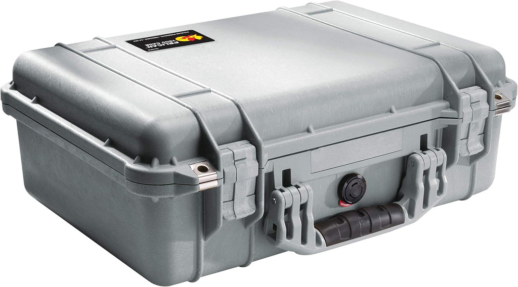 Pelican 1500 Case With Foam (Silver)