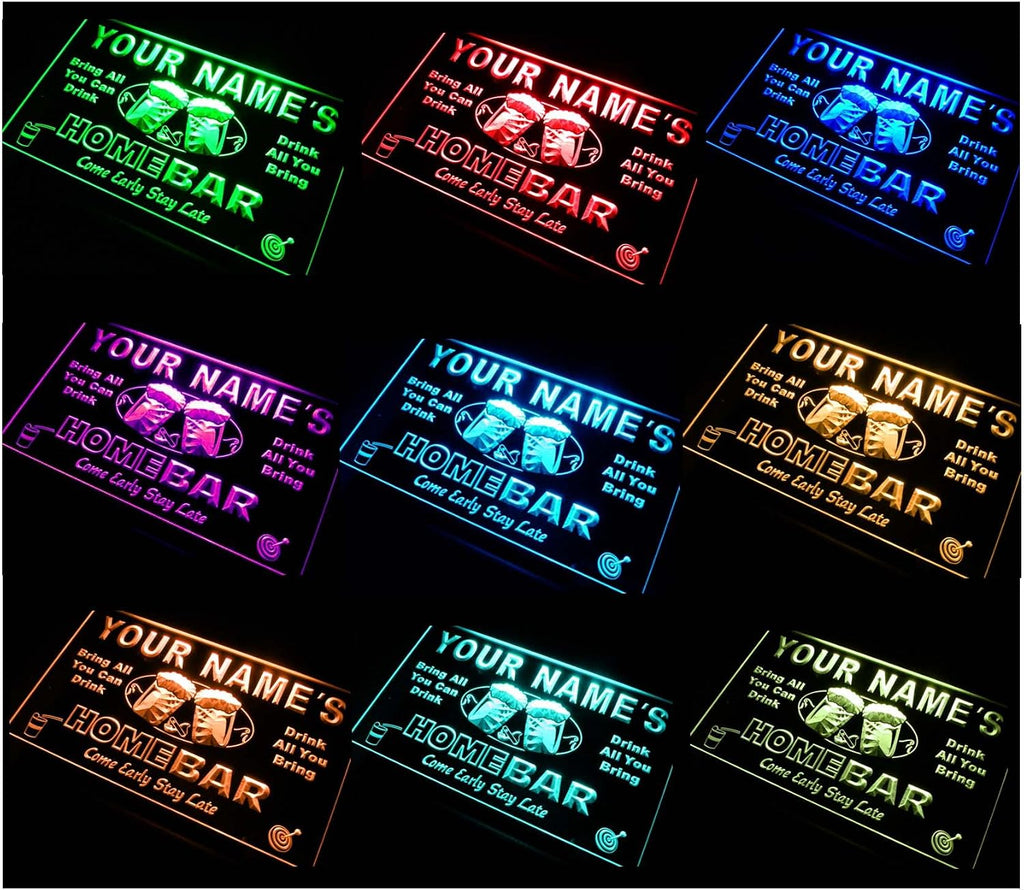 ADVPRO Personalized Your Name Name Personalized Custom Home Bar Beer Multi Color LED Neon Sign 24 x 16 Inches st4s64-p-tm-c