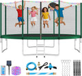 Lyromix Upgraded Trampoline with Lights, Large Outdoor Trampoline with Sprinkler,Basketball Hoop and Net, Capacity for 5-8 Kids and Adults