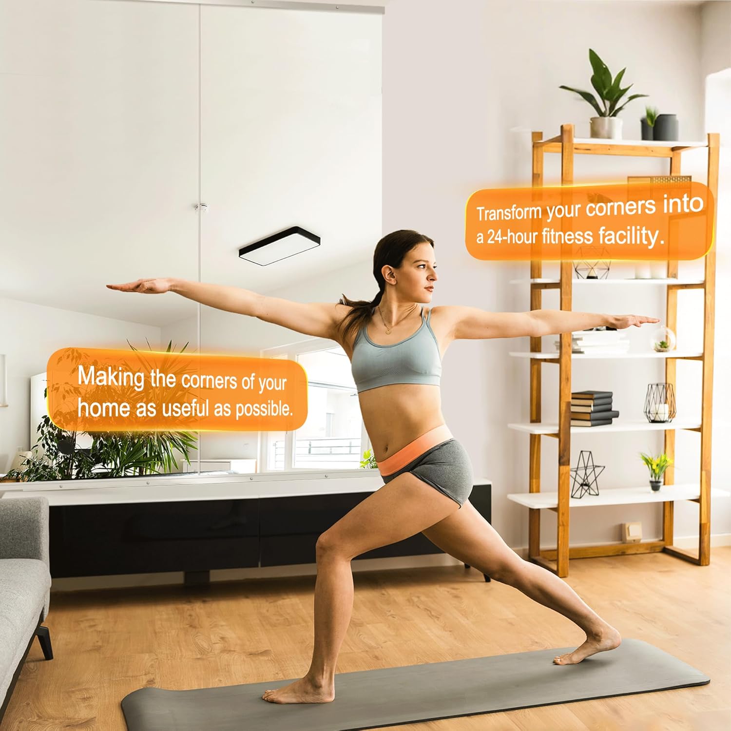 Delma Home Gym Mirror,70''x24''x2PCS Silver,Large Full Body Tempered Glass Frameless, Wall-Mounted for Gym, Yoga, Garage, Bedroom, Bathroom