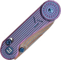 Hightron EdgePlay Premium Fidget Knife 2.64' Copper Damascus Blade and Titanium Handle Tactical EDC Knives with Pocket Clip Axis-Lock for Men Women Lightweight Folding Knife for Outdoor Indoor Purple