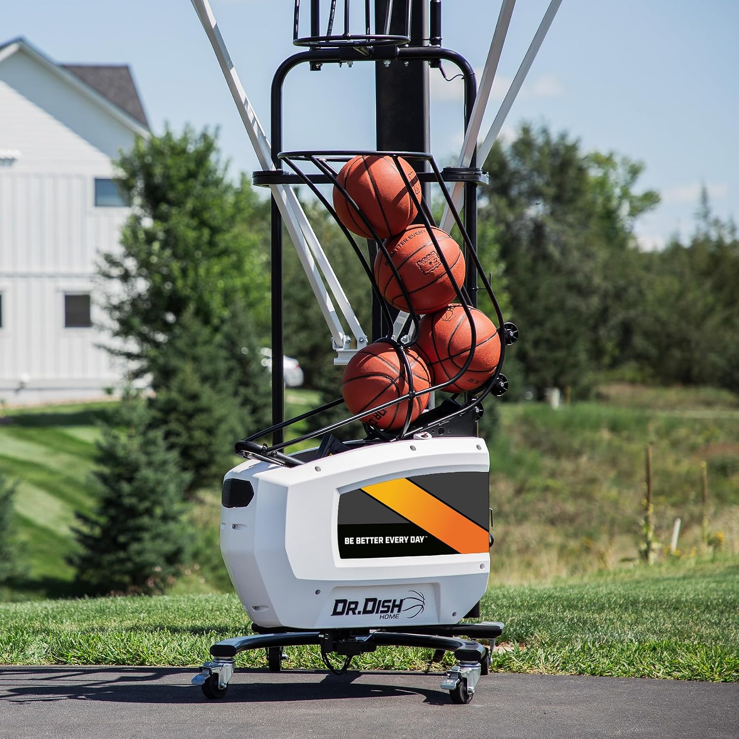 Dr. Dish Home Basketball Shooting Machine - Shot Trainer and Automatic Rebounder for Home and Driveway Use