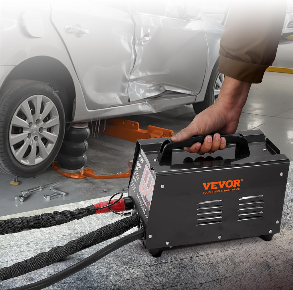 VEVOR Spot Welder Dent Puller, 3KW Stud Welder Dent Repair Kit with 2 Welding Guns, Auto/Manual Welding & 7 Modes, 110V Auto Body Spot Welding Dent Repair Machine for Car, Truck Dent Repair