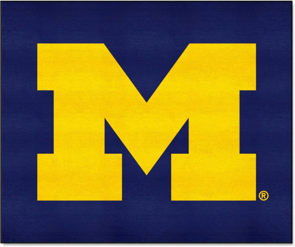 FANMATS 3407 Michigan Wolverines Tailgater Rug - 5ft. x 6ft. Sports Fan Area Rug, Home Decor Rug and Tailgating Mat