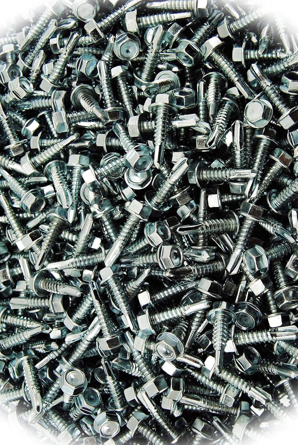New Pack of (1500) Hex Washer Head 1/4 x 1 Self-Drilling Tek Screw IHW #14 Multi-Purpose Comprehensive Hardware Fastener Assortment Kit MoPNEM03869