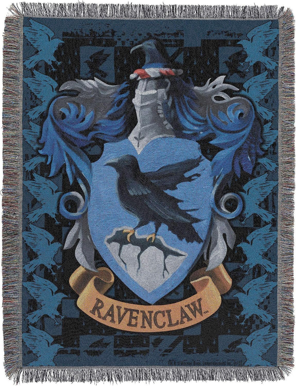 Northwest Harry Potter Woven Tapestry Throw Blanket, Designer Home Décor, Modern, Unique Gift, 48' x 60', Ravenclaw Crest (Pack of 6)