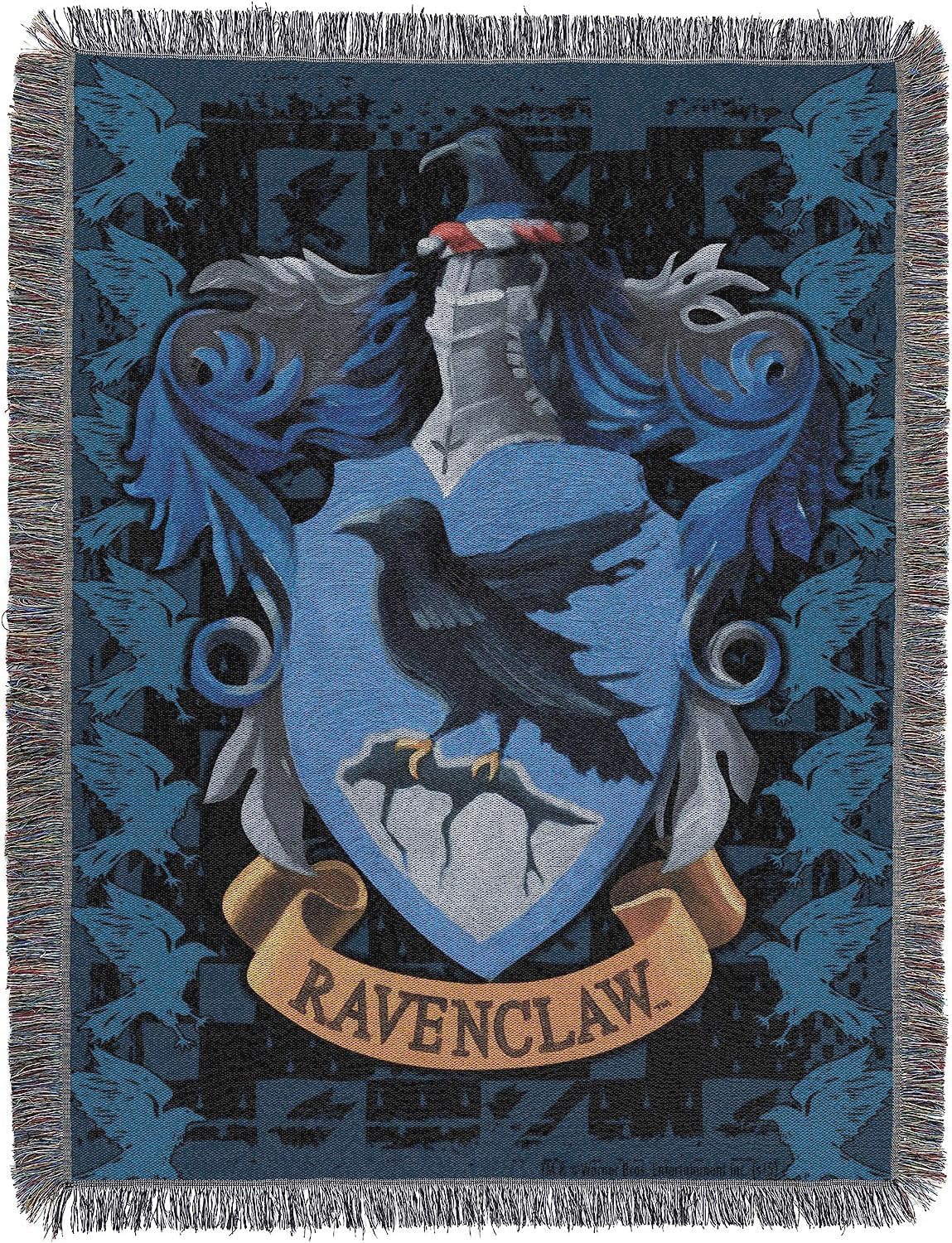 Northwest Harry Potter Woven Tapestry Throw Blanket, Designer Home Décor, Modern, Unique Gift, 48' x 60', Ravenclaw Crest (Pack of 6)