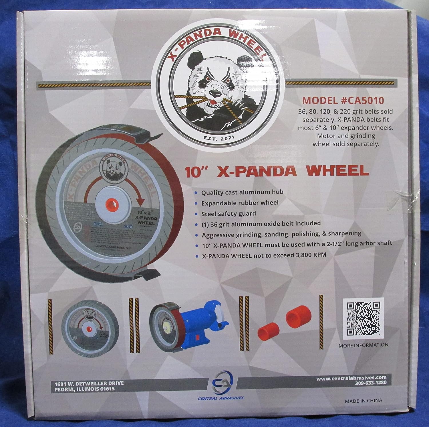 10' X-Panda Wheel Expander Wheel, Alloy Steel, Compatible with Bench Grinder, Pedestal Grinder