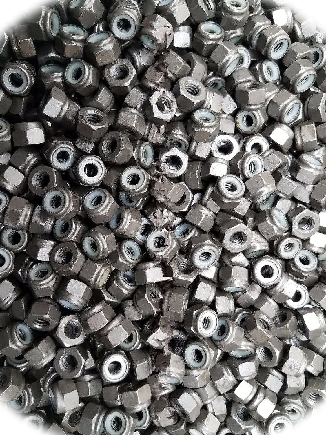 (Qty 500pcs) 1/4-20 Coarse Thread Grade 8 Nylon Insert Hex Lock Stop Nut Plain 1/4x20 Hardware Fastener Kit Set RV7790S