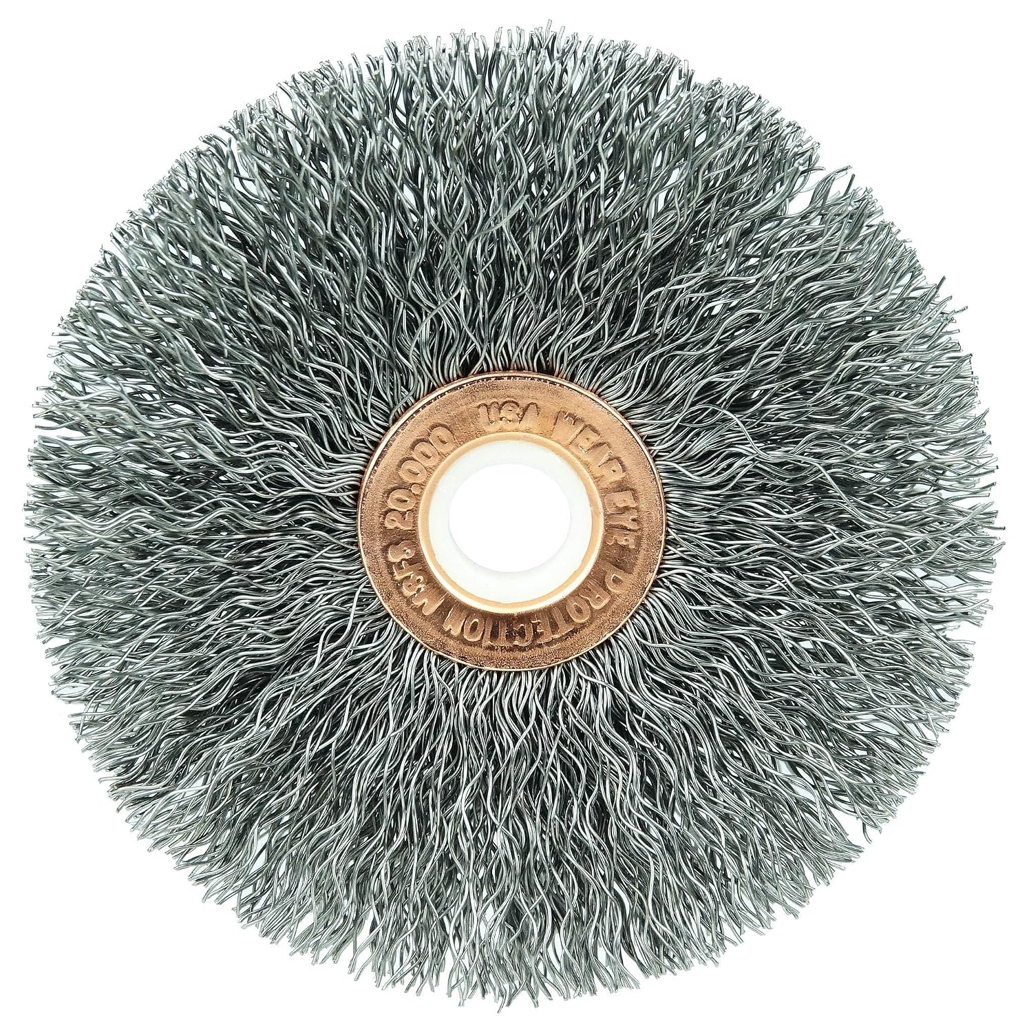 Weiler 15553 3' Crimped Wire Wheel, .0104' Steel Fill, 1/2' Arbor Hole, Made in The USA (Pack of 10)