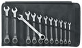 Stahlwille 96411712 Reversible Combination Ratcheting Spanners Open-Ratch Set, 12 Pieces, Size 8mm upto 19mm Spanner Openings, 72 Teeth, Bi-Hexagon, Made in Germany