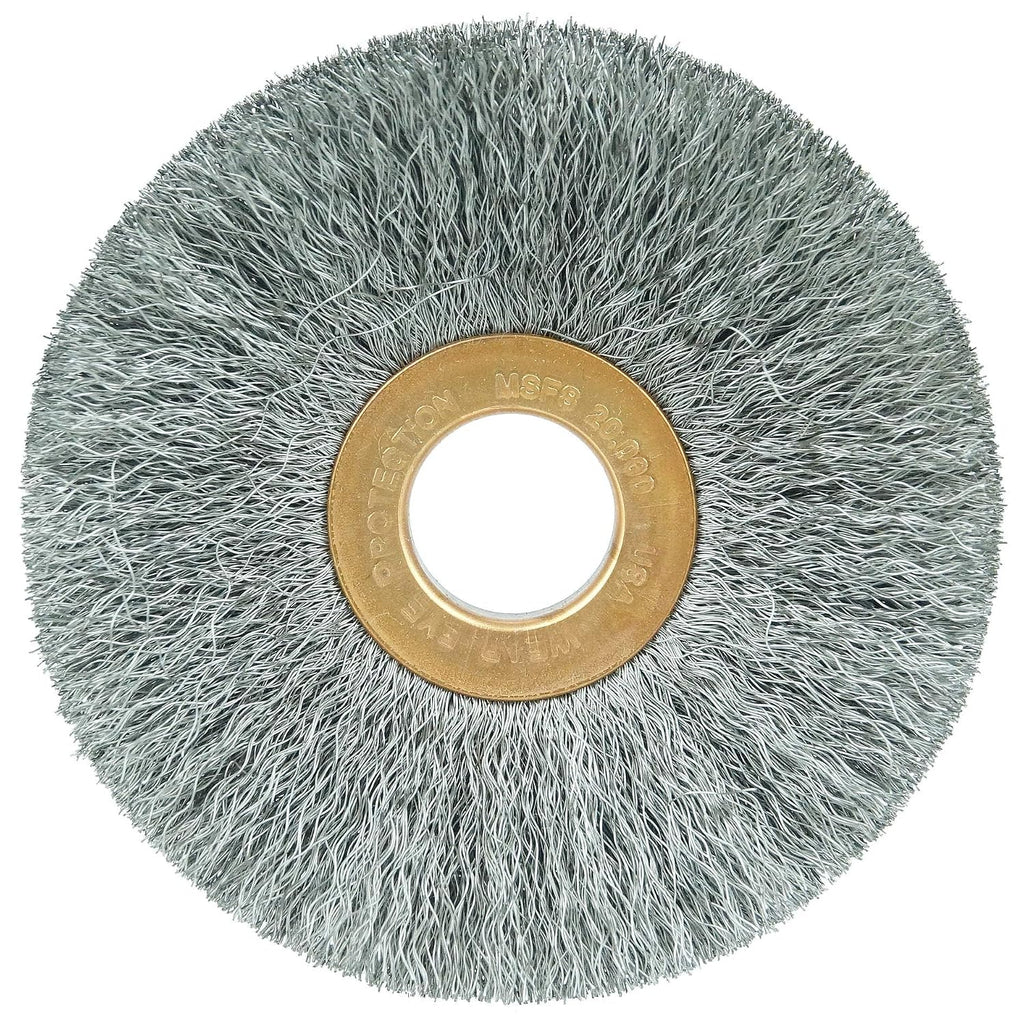 Weiler 15543 3' Crimped Wire Wheel, .008' Steel Fill, 1/2' Arbor Hole, Made in The USA (Pack of 10)