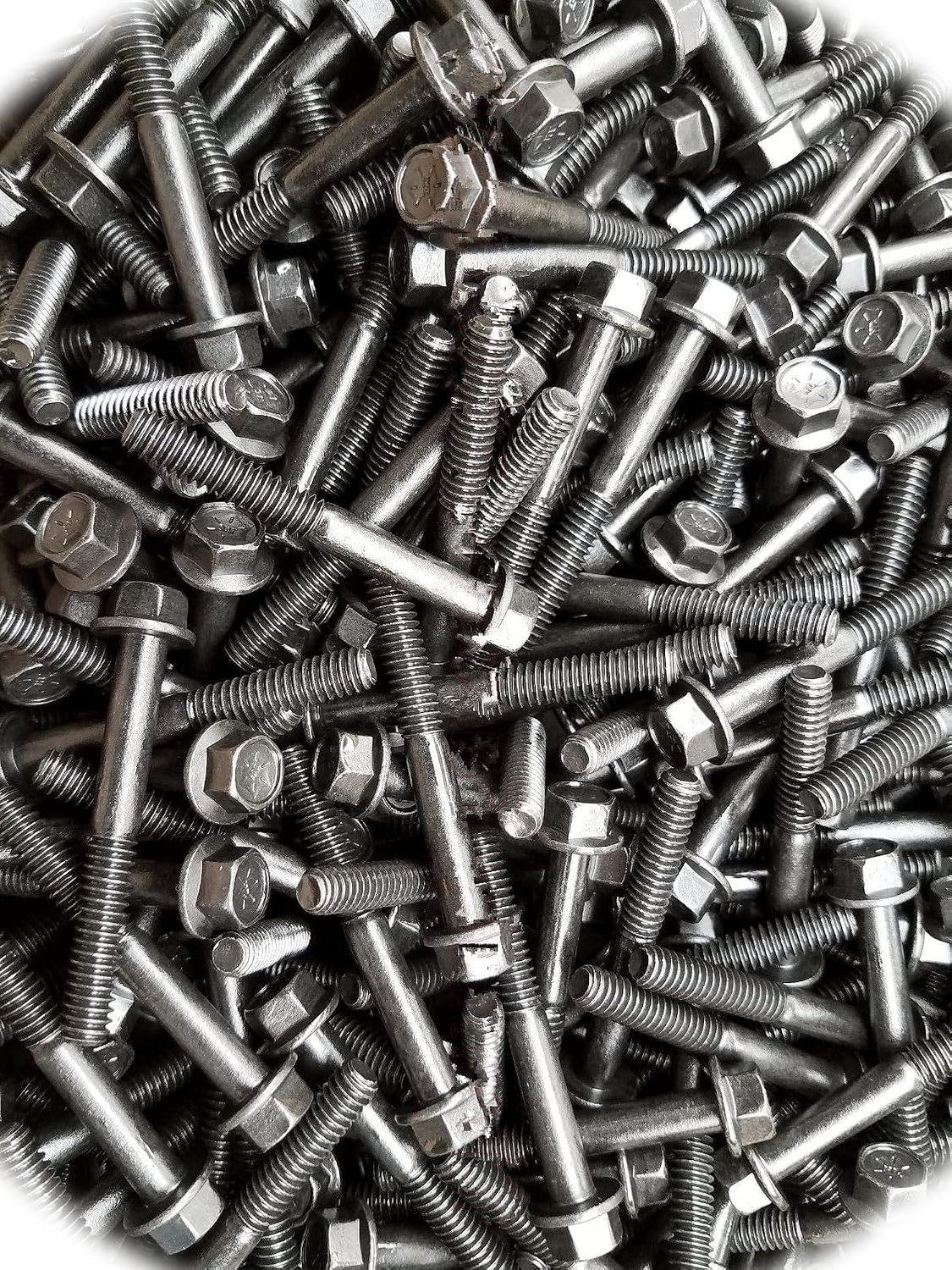 (Qty 200pcs) 1/4-20x2 Grade 8 Hex Head Flange/Frame Bolt/Cap Screws 1/4 x 2' inch Hardware Fastener Kit Set RV7596S